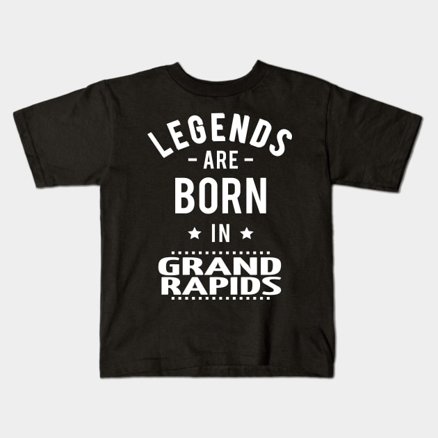 Legends Are Born In Grand Rapids Kids T-Shirt by ProjectX23Red